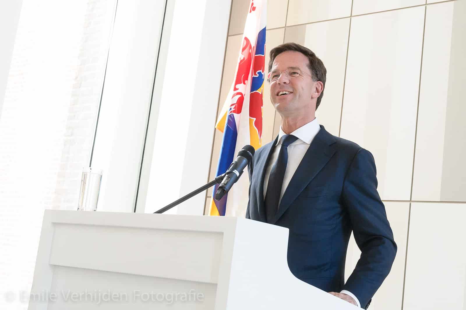 Minister-president Mark Rutte houdt een toespraak in het provinciehuis in Maastricht Minister-president Mark Rutte houdt een toespraak in het provinciehuis in Maastricht