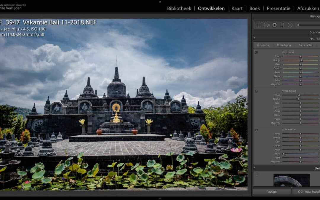 Maak de lucht extra blauw in Lightroom