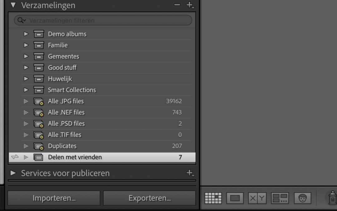 Foto’s van Lightroom delen met andere personen